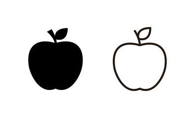 Apple icon vector. Apple sign and symbols for web design.