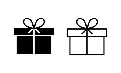 Gift icon vector. gift sign and symbol. birthday gift