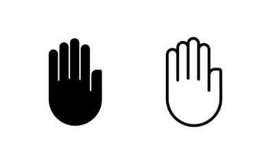 Hand icon vector. hand sign and symbol. palm