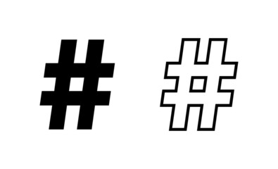 Obraz premium Hashtag icon vector. hashtag sign and symbol
