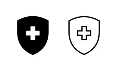 Health insurance icon vector. Insurance health document sign and symbol