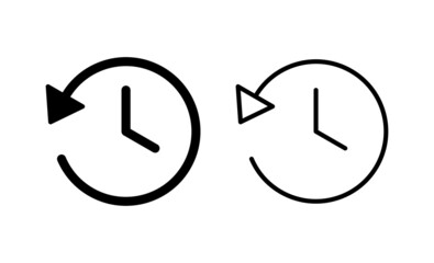 History icon vector. recent event history sign and symbol