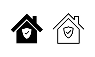 home insurance icon vector. home protection sign and symbol