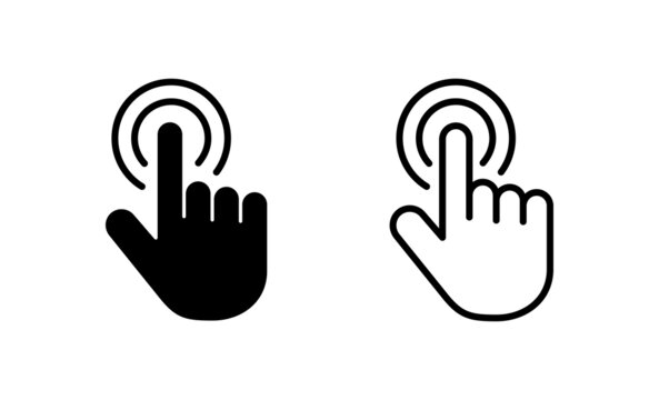 Hand cursor icon vector. cursor sign and symbol. hand cursor icon clik