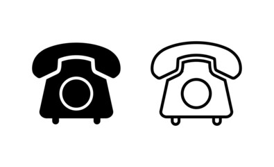 Telephone icon vector. phone sign and symbol
