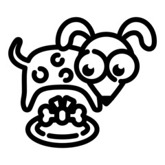 Dog Food Flat Icon Isolated On White Background