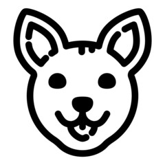 Chihuahua Flat Icon Isolated On White Background