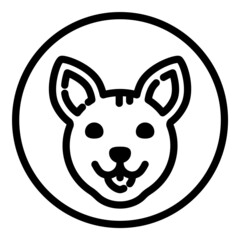 Chihuahua Flat Icon Isolated On White Background