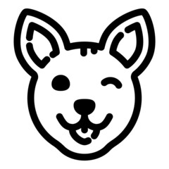 Chihuahua Flat Icon Isolated On White Background