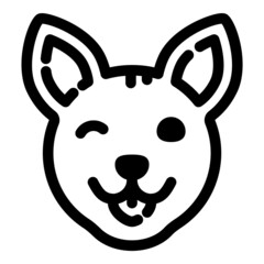 Chihuahua Flat Icon Isolated On White Background