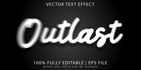 white Outlast blury Text Effect