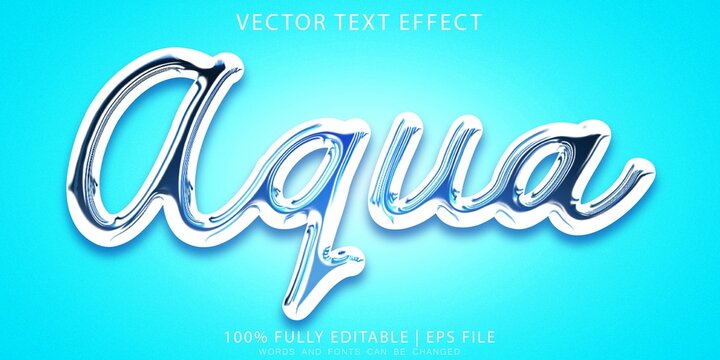 Aqua Blue Text Effect