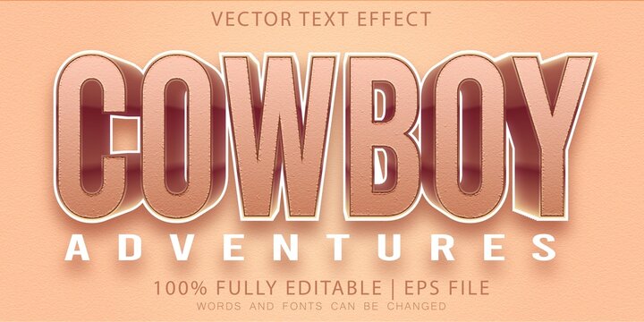 Cowboy adventure text effect