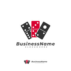 Domino card logo vector template, Creative Domino logo design concepts