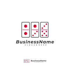 Domino card logo vector template, Creative Domino logo design concepts