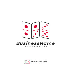 Domino card logo vector template, Creative Domino logo design concepts