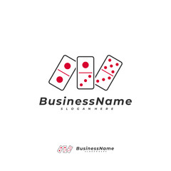 Domino card logo vector template, Creative Domino logo design concepts