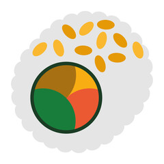 sushi roll japanese food