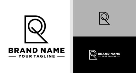 RQ LOGO MONOGRAM LINE EDITABLE