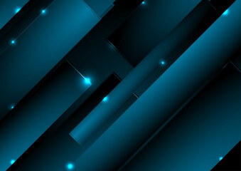 Abstract blue glowing shiny stripes minimal background. Geometry vector design