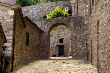 Fototapeta na wymiar Castiglione, medieval town in Siena province