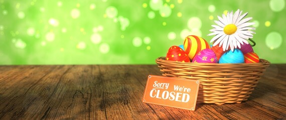 Easter Eggs Basket Closed
