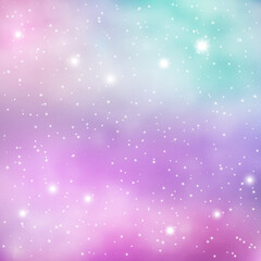 Colorful Space Galaxy Background with Shining Stars, Stardust and Nebula. Illustration for artwork, flyers, posters, brochures, banners and more.