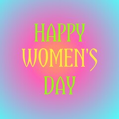 Happy women's day celebrating colorful background