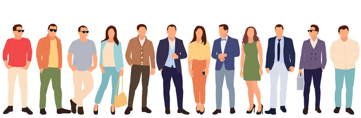 Obraz premium people without face flat design, isolated