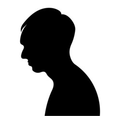 Obraz na płótnie Canvas portrait of a man in profile silhouette isolated vector