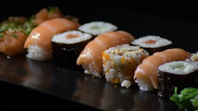 Sushi Rolls Sets With Salmon