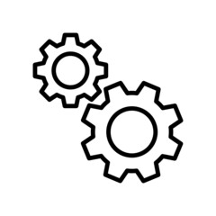 gear icon vector design template simple and clean