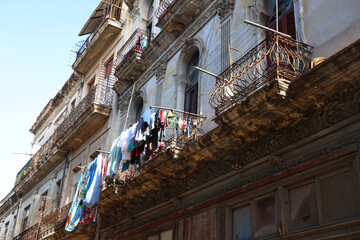 Ancient colonial buildings in Havana, Cuba
