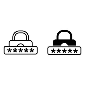 Security vector icon. password illustration symbol. access sign or logo.