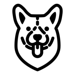 Corgi Flat Icon Isolated On White Background