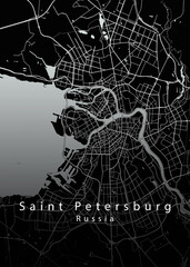 Saint Petersburg Russia City Map