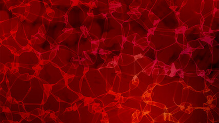 Abstract luminous fractal red textural background.
