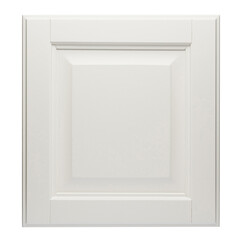 Wooden facade for kitchen furniture on a white isolated background. Decorative element for furniture.