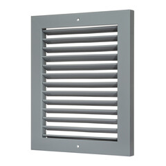 Ventilation grille for cooling and supplying fresh air to the premises. Isolated on a white background. Ventilation of kitchen, bathroom, apartment, office, bar, restaurant, warehouse.