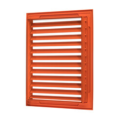 Ventilation grille for cooling and supplying fresh air to the premises. Isolated on a white background. Ventilation of kitchen, bathroom, apartment, office, bar, restaurant, warehouse.