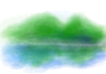 It is a design background image edited over A3 size with a watercolor atmosphere with the theme of brush touch, paint spraying, and paint smudging.