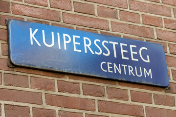 Street Sign Kuipersteeg At Amsterdam The Netherlands 14-3-2022