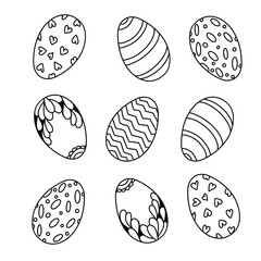set of easter eggs 