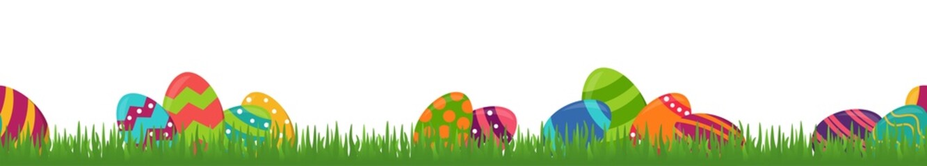 happy easter time colored eggs endless background