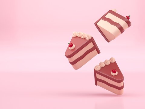 3D cake. Isolated 3D render