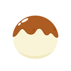 Mochi icon vector. Mochi logo design. Japanese rice dessert.