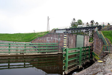 Dam on the river Gdańsk Głowa