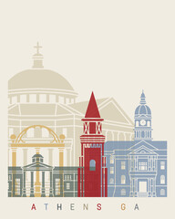  Athens GA skyline poster