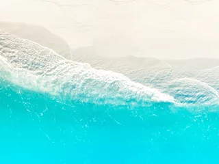 Rolgordijnen Luchtfoto strand van Golf op tropische zee in de zomer achtergrond © SASITHORN