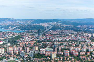 Fototapeta na wymiar view of Istanbul city from the top of building